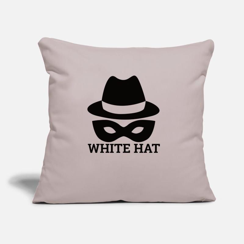 "White Hat Hacker" | Hacker, Computer Sofakissen mit Füllung 45 x 45 cm