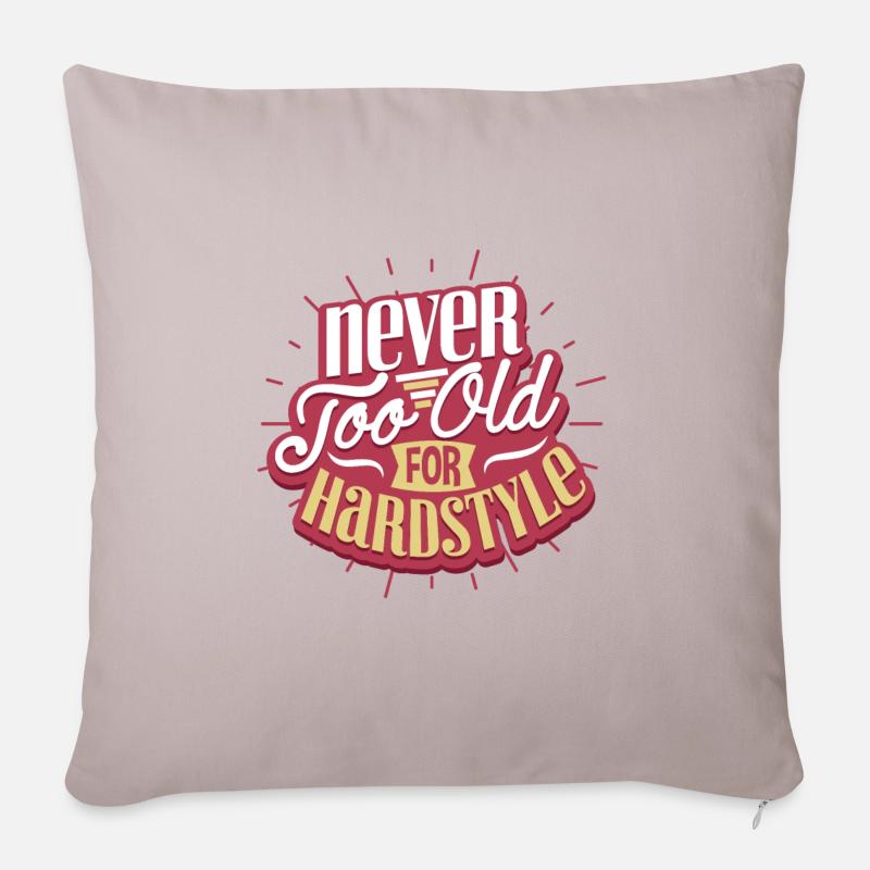 Hardstyle Techno - Sofakissen mit Füllung 45 x 45 cm - helles Taupe