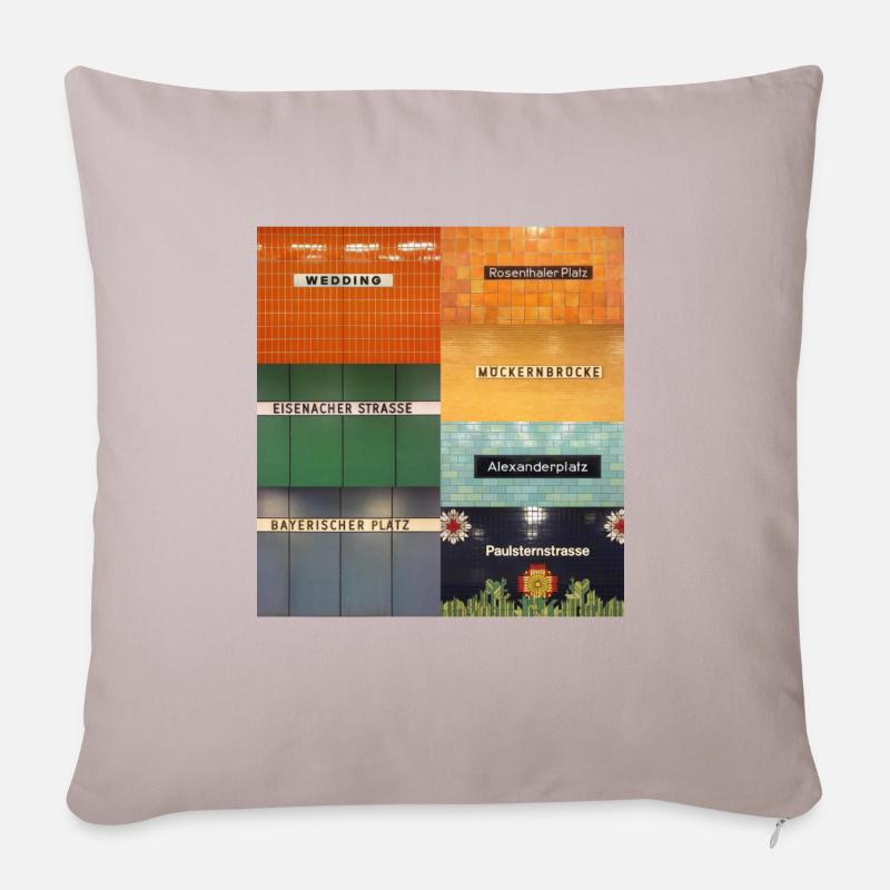 Berlin - Coussin et housse de 45 x 45 cm - taupe clair