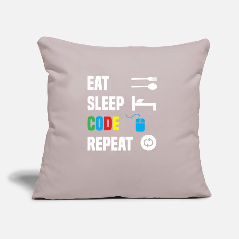 Code Encodage Codeur Codage Informaticien Coussin et housse de 45 x 45 cm