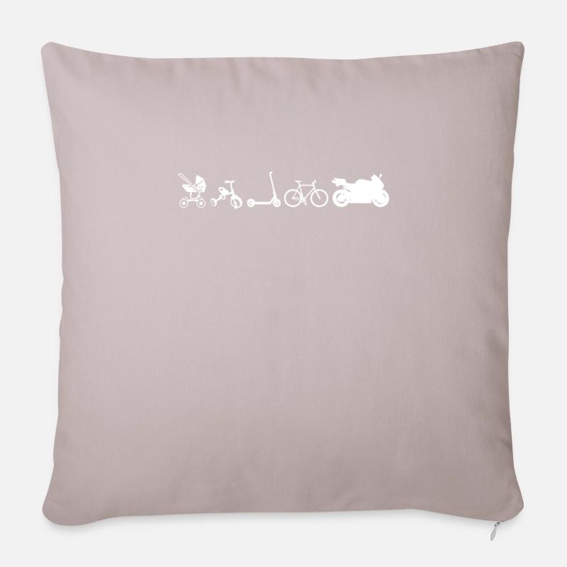 Evolution Motorcycle - Sofa pillow with filling 45cm x 45cm - light taupe