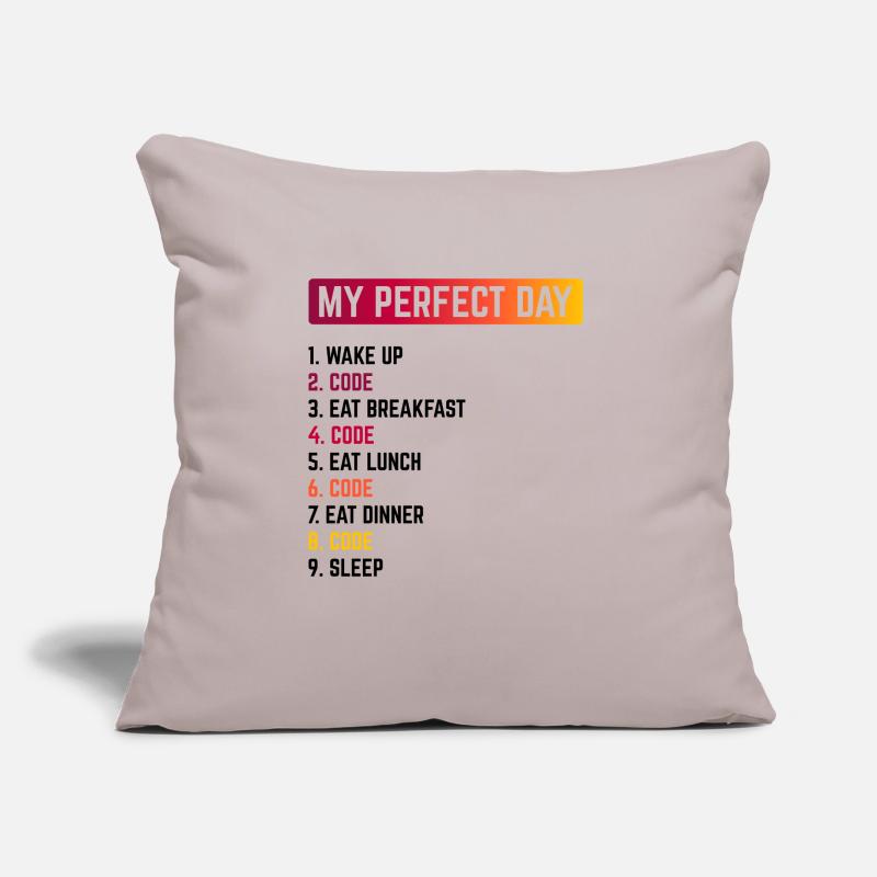 My Perfect Day Wake Up Code Software Developer Pro Sofakissen mit Füllung 45 x 45 cm