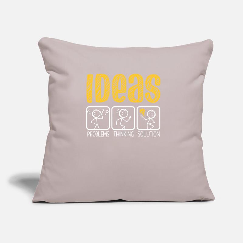 Problem Thinking Stick Figure Solution Thinker Sofa pillow with filling 45cm x 45cm