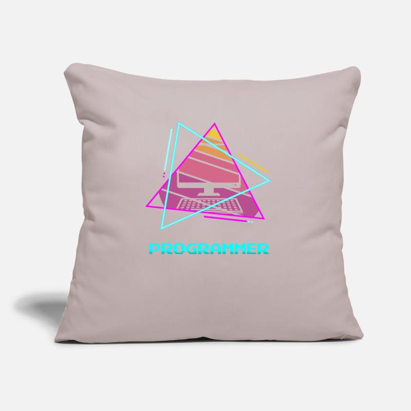 Retro Programmer Computer Programming Sofa pillow with filling 45cm x 45cm
