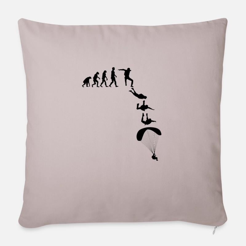 Evolution Graphic Paragliding Paraglider Skydiver - Sofakissen mit Füllung 45 x 45 cm - helles Taupe
