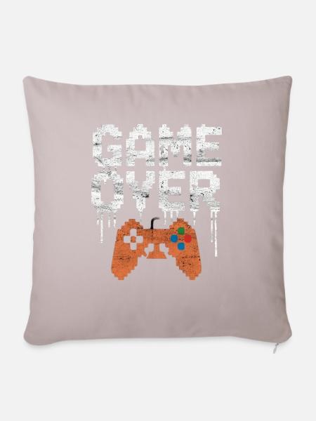 Junggesellenabschied: Game-Over Design - Sofakissen mit Füllung 45 x 45 cm - helles Taupe