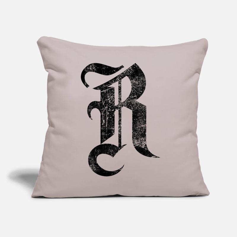 Tshirt alphabet initial R Coussin et housse de 45 x 45 cm