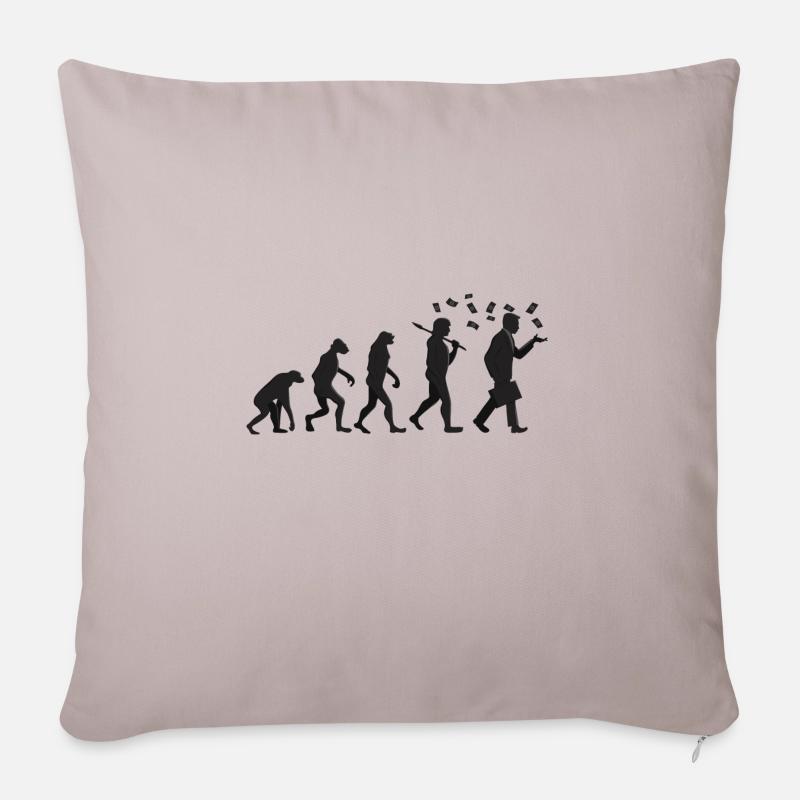 Evolution - Capitalist - Gift - Sofa pillow with filling 45cm x 45cm - light taupe