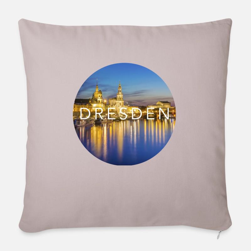 Dresde - Coussin et housse de 45 x 45 cm - taupe clair