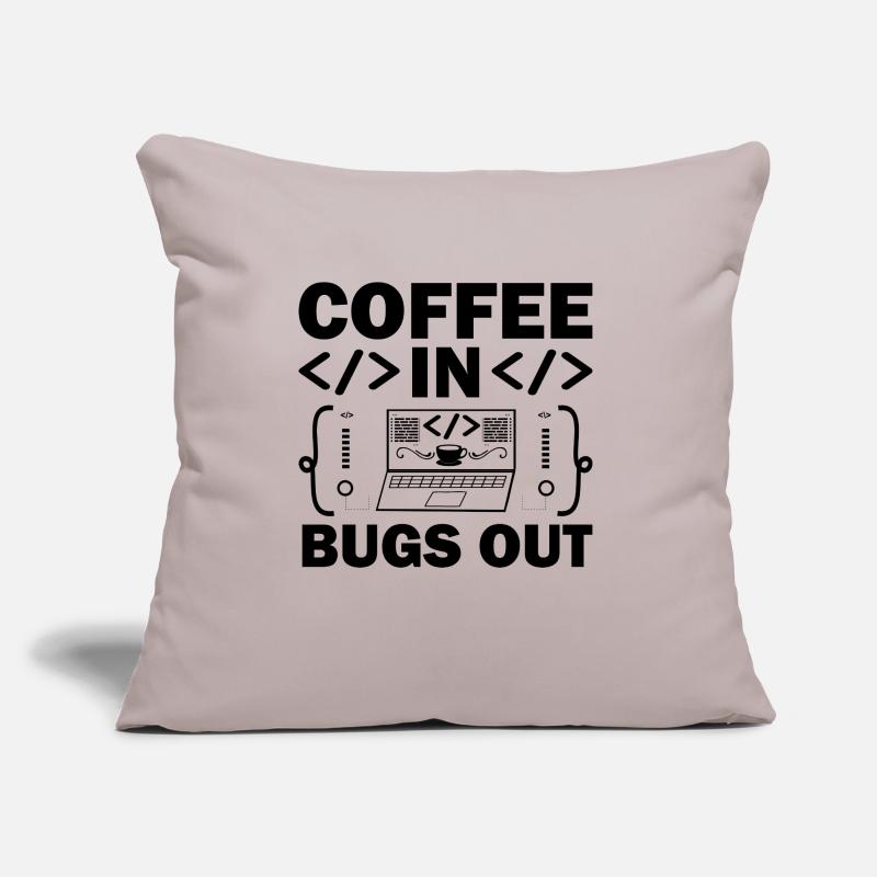 Café Codage Programmeur Codeur Développeur Nerd Coff Coussin et housse de 45 x 45 cm