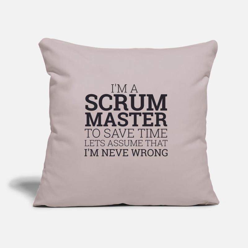 "Scrum Master" | Scrum Master Sofa pillow with filling 45cm x 45cm