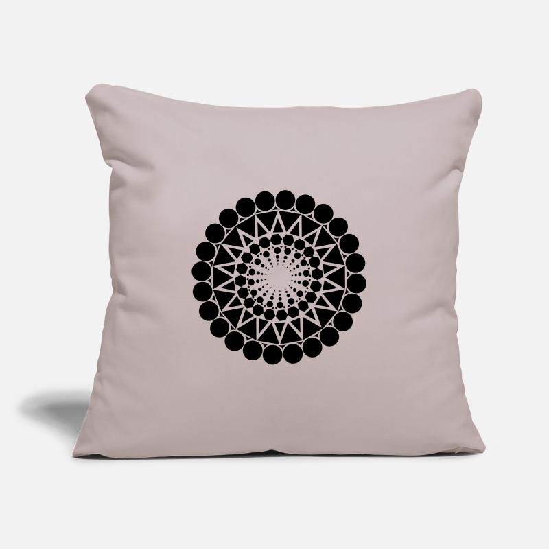Geometric triangle mandala round pattern shape Sofa pillow with filling 45cm x 45cm