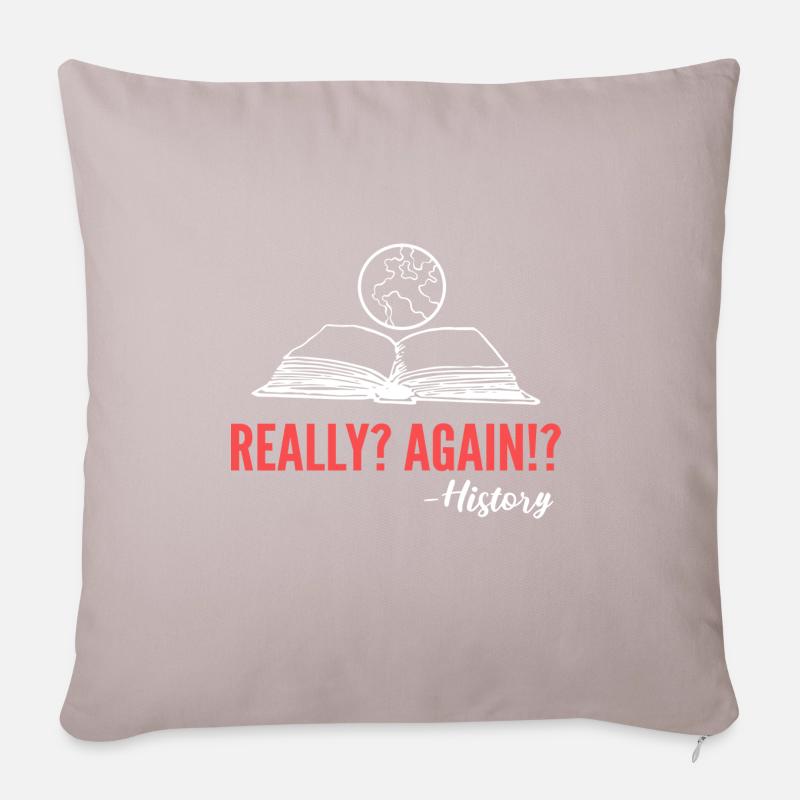 Réel? Encore? Don d’archiviste - Coussin et housse de 45 x 45 cm - taupe clair
