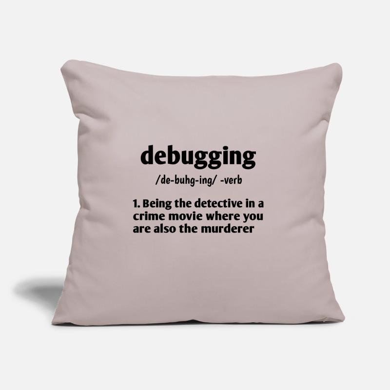 Debugging Noun Definition Coder Programmer Compute Sofakissen mit Füllung 45 x 45 cm