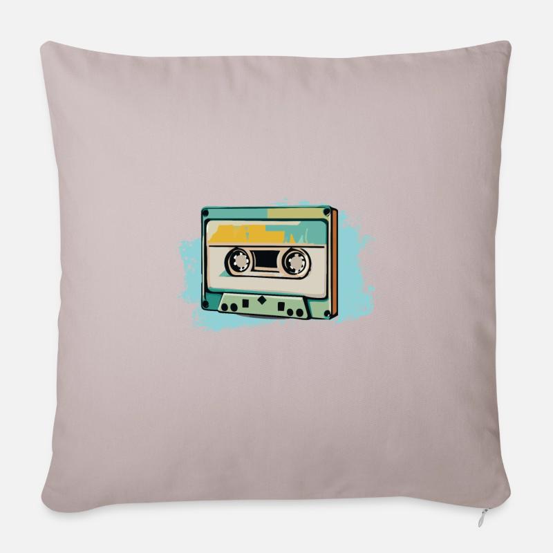 Cassette - Coussin et housse de 45 x 45 cm - taupe clair