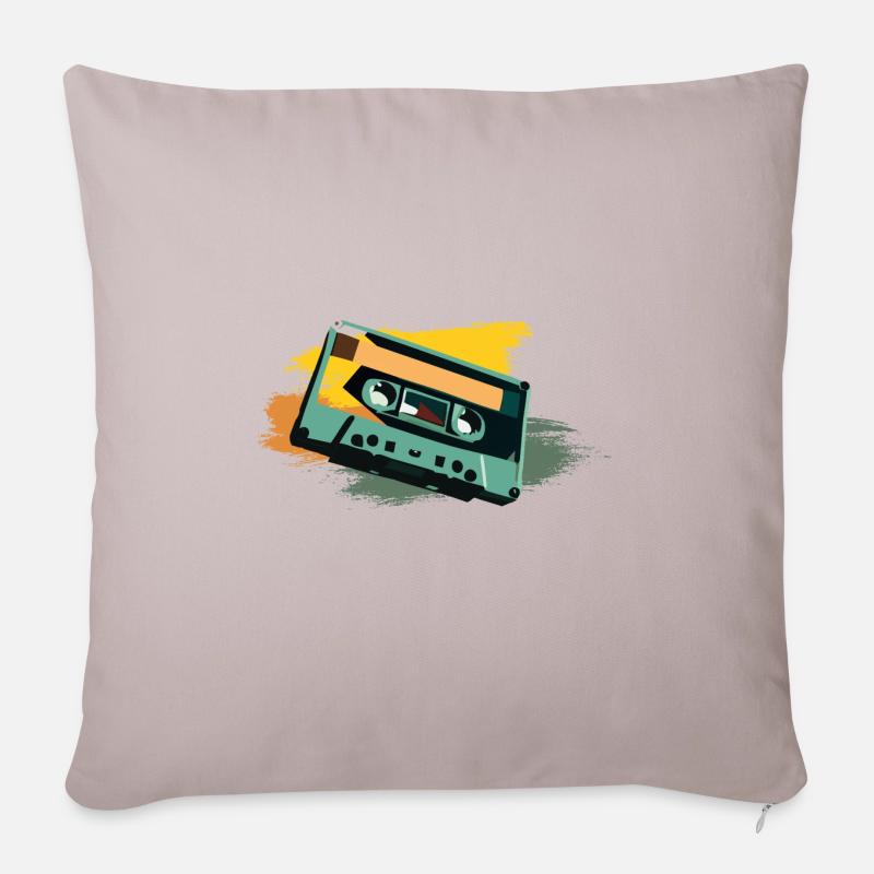 Cassette - Coussin et housse de 45 x 45 cm - taupe clair