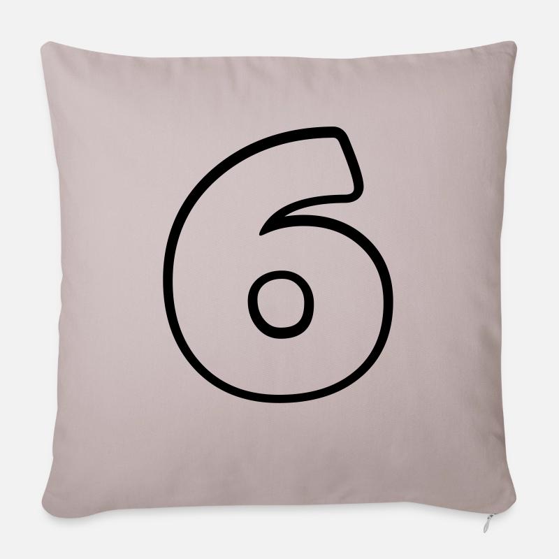 6 - Sofakissen mit Füllung 45 x 45 cm - helles Taupe