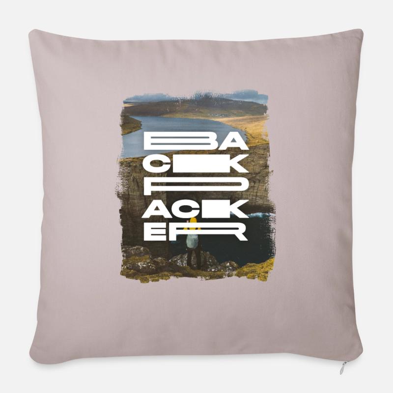 Backpacker - Sofakissen mit Füllung 45 x 45 cm - helles Taupe