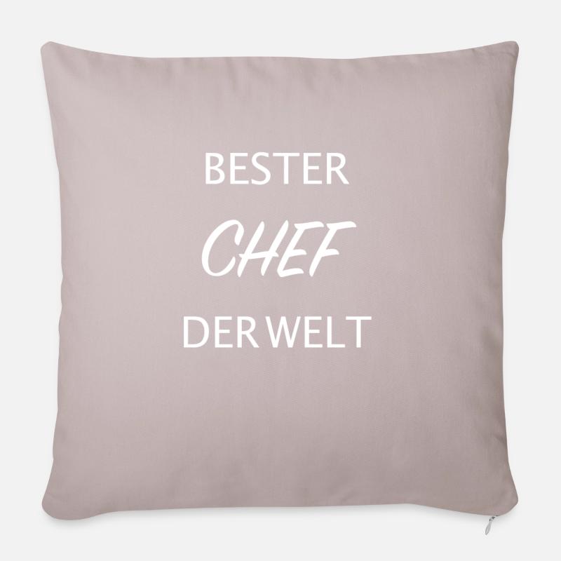 Bester chef Boss Abteilungsleiter - Sofakissen mit Füllung 45 x 45 cm - helles Taupe