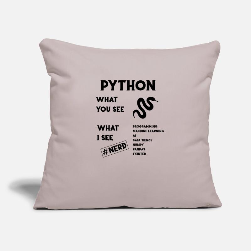 Programmation Python Coussin et housse de 45 x 45 cm
