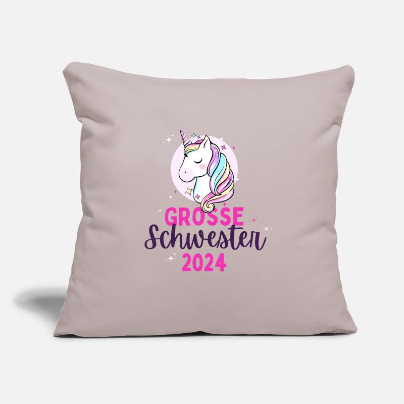 Ich werde Große Schwester 2024 Loading Einhorn Sofakissen mit Füllung 45 x 45 cm