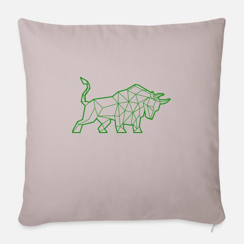 Hausse du marché boursier - Coussin et housse de 45 x 45 cm - taupe clair