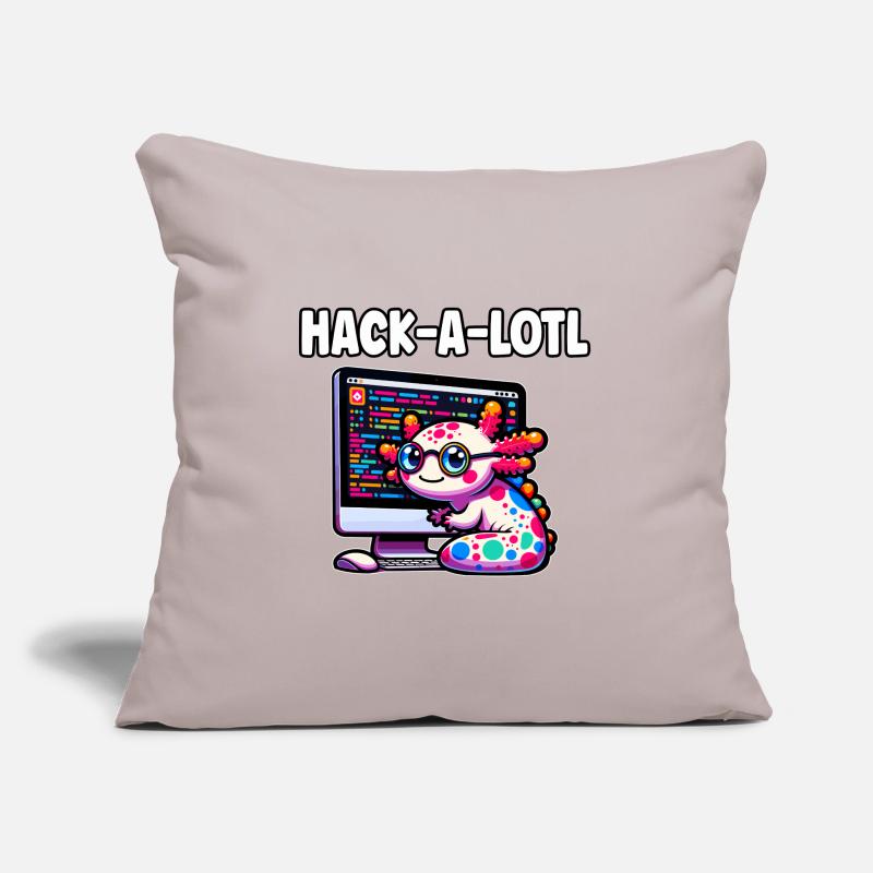 Cadeau de programmation drôle d’axolotl codage Coussin et housse de 45 x 45 cm