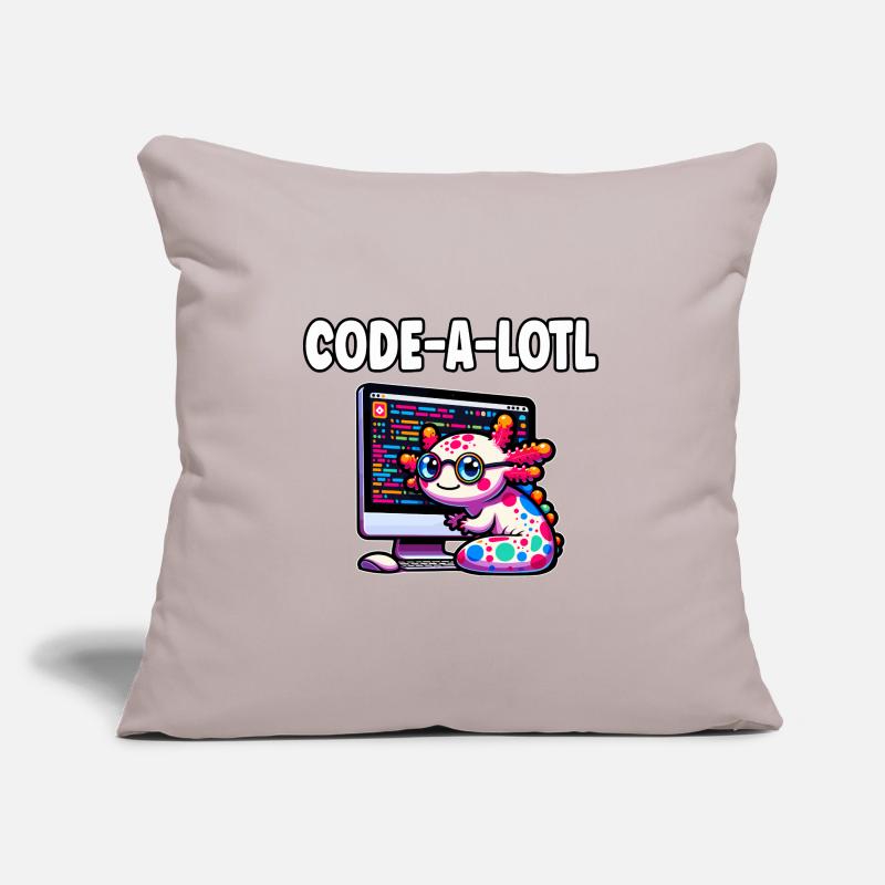 Lustige Codierung Axolotl Programmierung Geschenk Sofakissen mit Füllung 45 x 45 cm