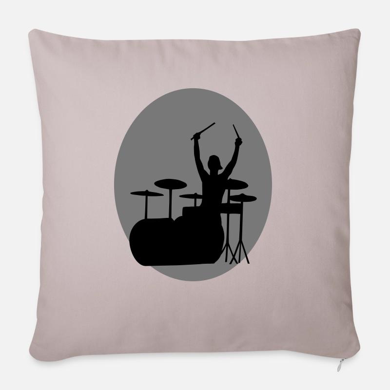 drummer - Sofa pillow with filling 45cm x 45cm - light taupe