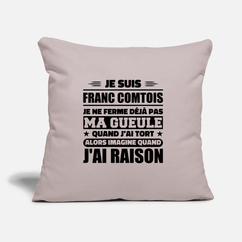 Franc comtois je ferme pas ma gueule franche comté Coussin et housse de 45 x 45 cm