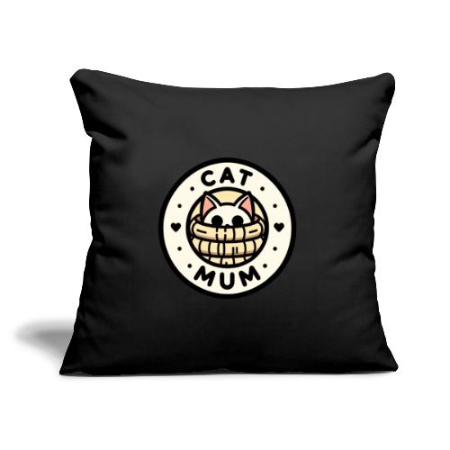 Cat Mum Katzen Shirt - Sofakissen mit Füllung 45 x 45 cm