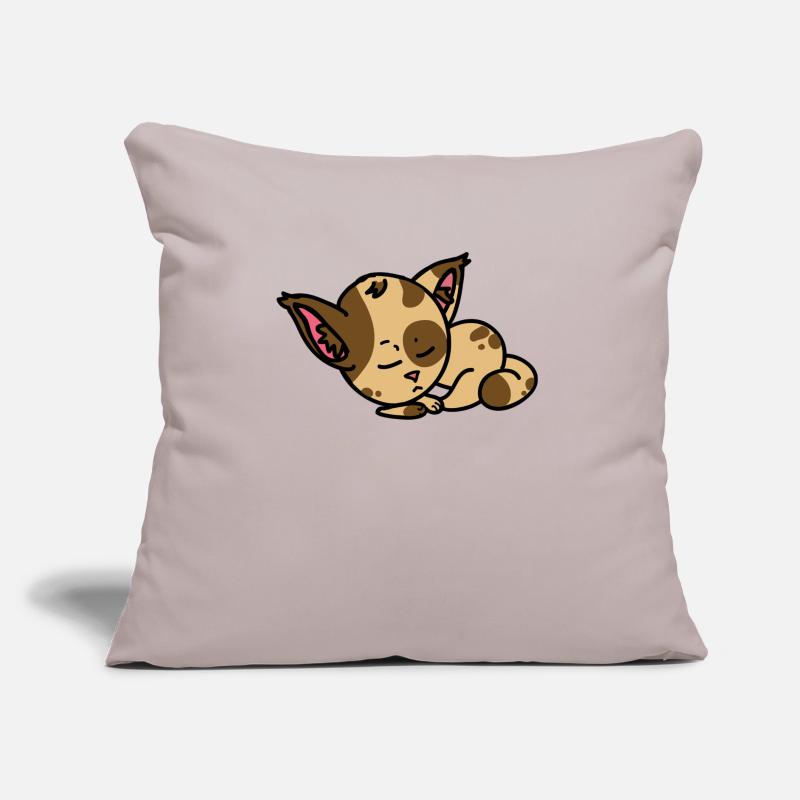 Schlafende Katze Comic Figur - Geschenkidee Sofakissen mit Füllung 45 x 45 cm