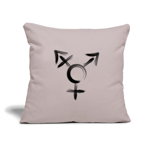 Symbol Transgender schwarz - Sofakissen mit Füllung 45 x 45 cm