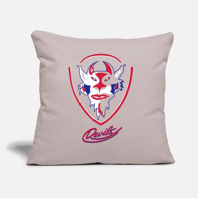 Sehnde Devils Logo mit Devils Script Sofakissen mit Füllung 45 x 45 cm