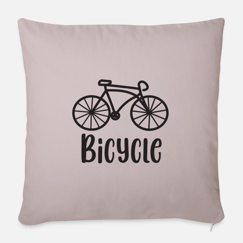Bicycle - Sofakissen mit Füllung 45 x 45 cm - helles Taupe