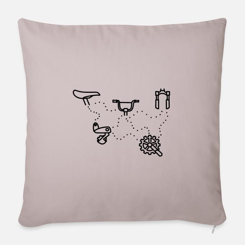 Bicycle - Sofakissen mit Füllung 45 x 45 cm - helles Taupe