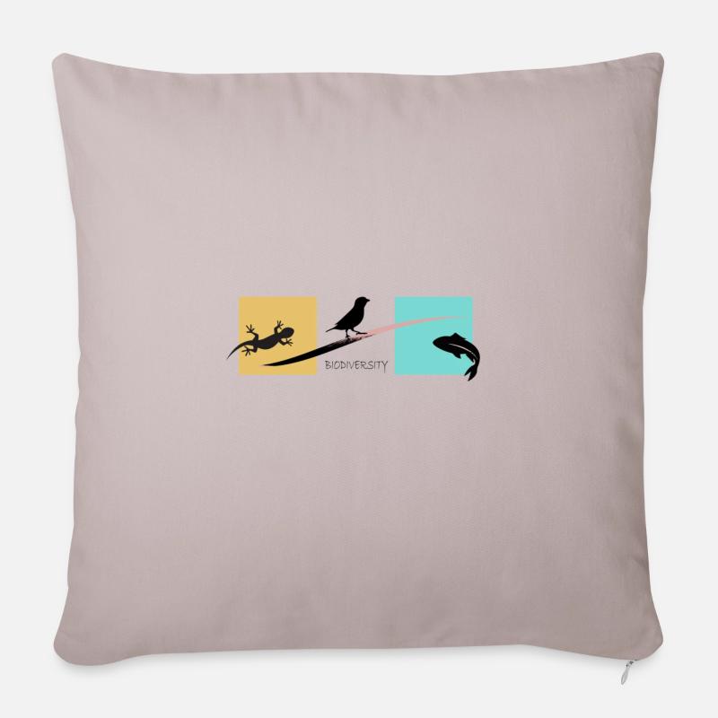 biodiversity 01 - Coussin et housse de 45 x 45 cm - taupe clair