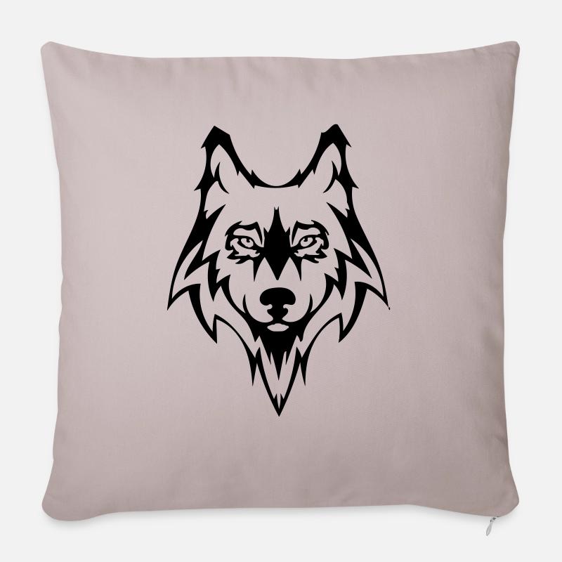 Wolf - Sofakissen mit Füllung 45 x 45 cm - helles Taupe