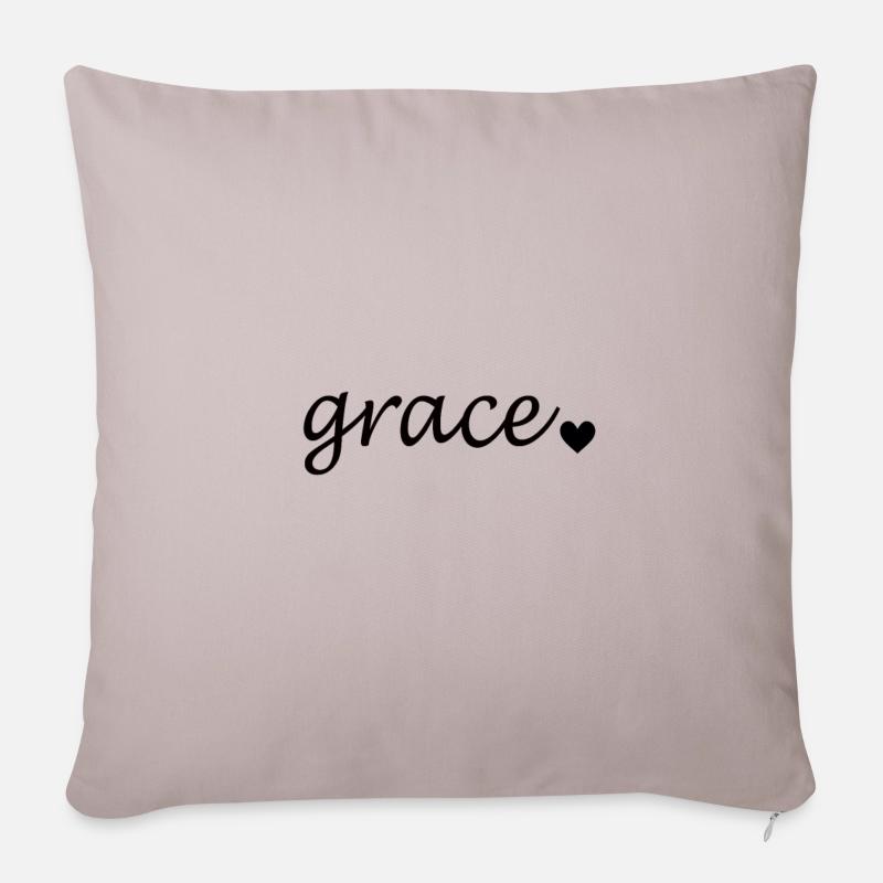 grazia - Cuscino da divano 45 x 45 cm con riempimento - grigio chiaro