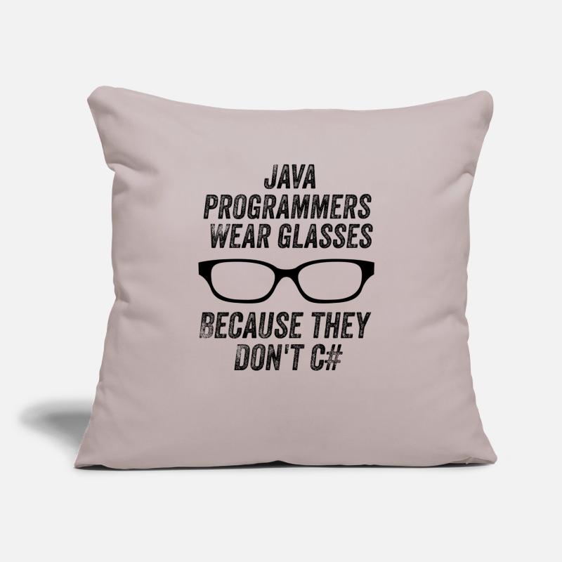 Lustige Java-Programmierer Sofakissen mit Füllung 45 x 45 cm