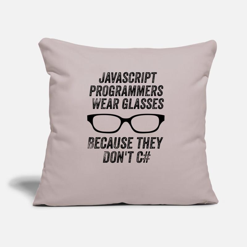 Programmeurs Javascript amusants Coussin et housse de 45 x 45 cm