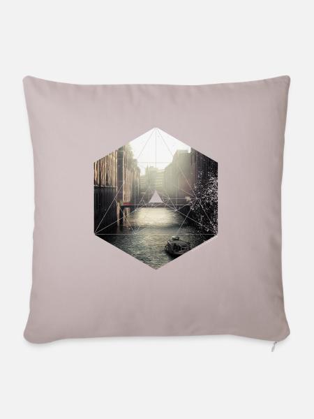 Feste Hamburg Romantik - Sofakissen mit Füllung 45 x 45 cm - helles Taupe