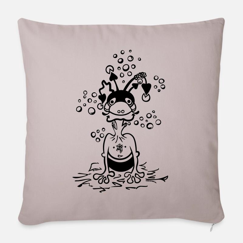 Alien - Sofa pillow with filling 45cm x 45cm - light taupe