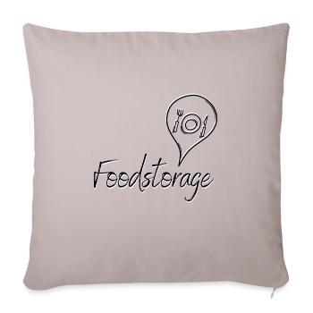 Aimez-vous la bonne nourriture? - Coussin et housse de 45 x 45 cm - taupe clair - Devant