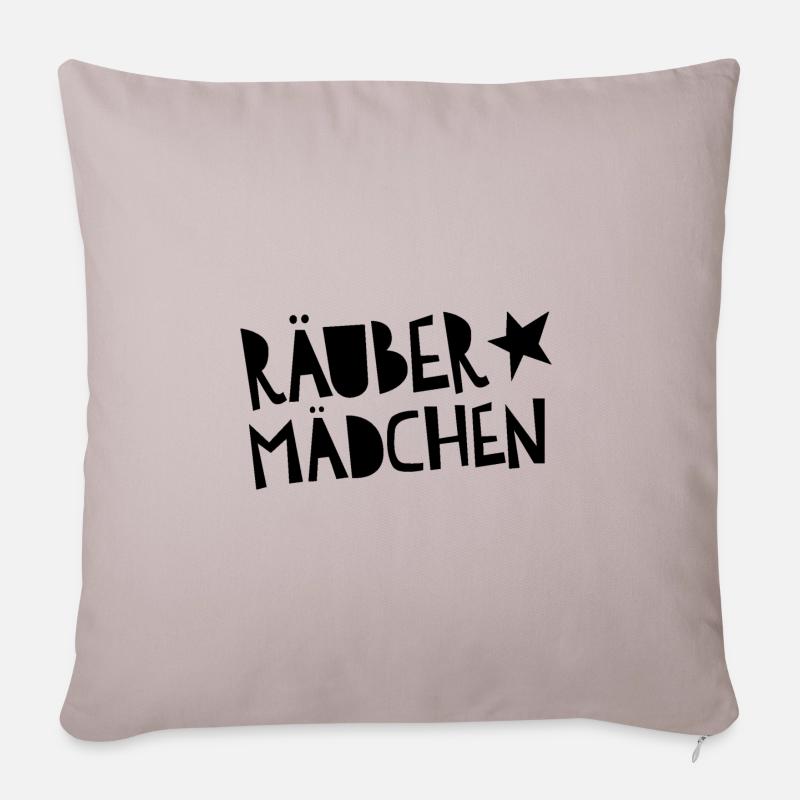 Räuber mädchen - Sofakissen mit Füllung 45 x 45 cm - helles Taupe