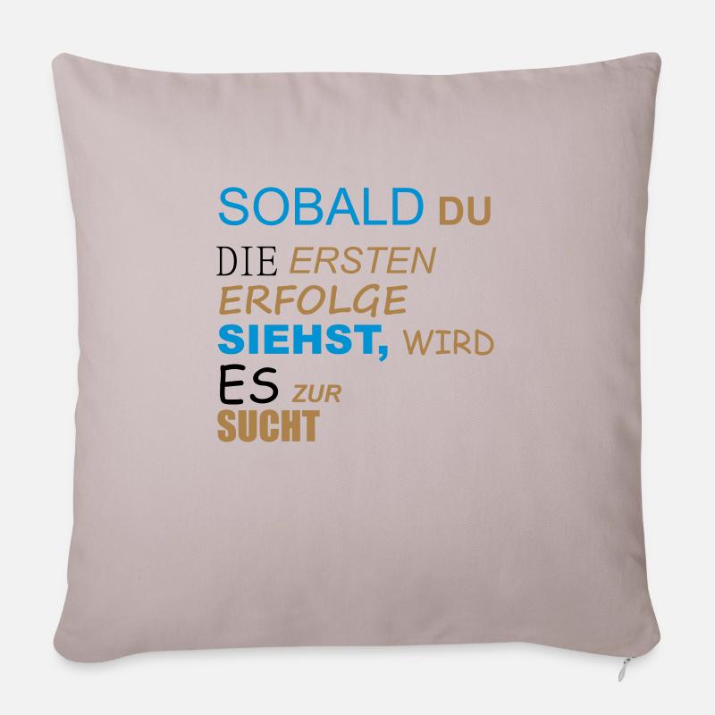 Motivation - Sofakissen mit Füllung 45 x 45 cm - helles Taupe