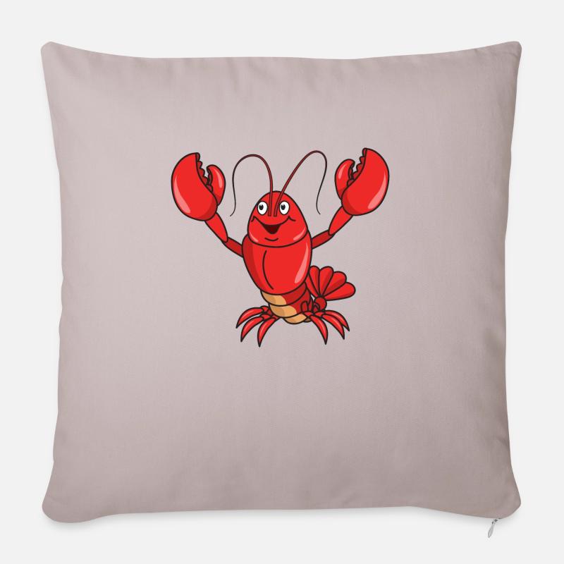 lobster - Sofa pillow with filling 45cm x 45cm - light taupe