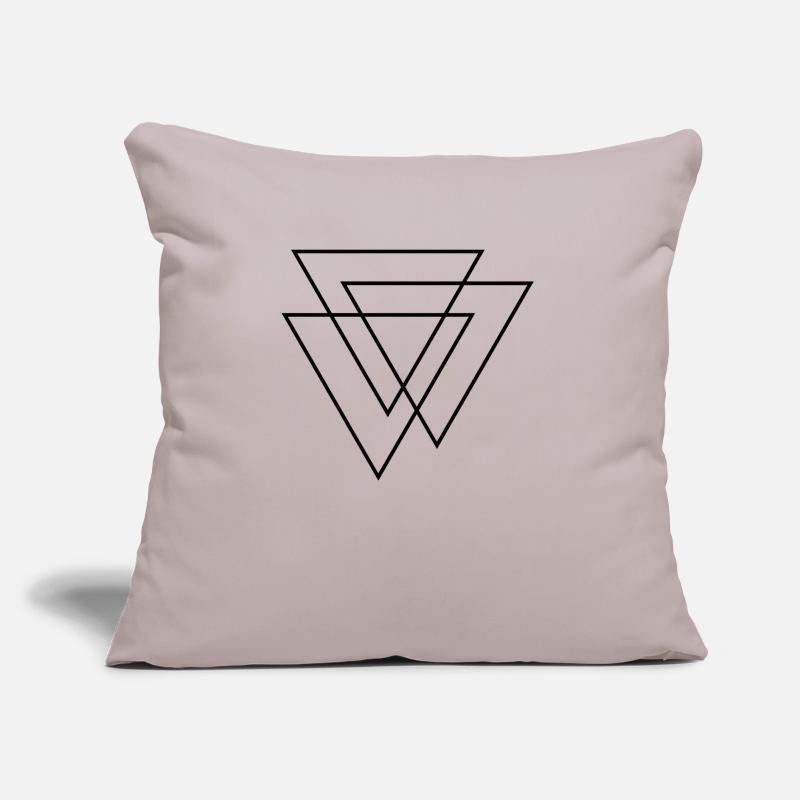 3D Triangles - Three Triangles - Three Triangles Design Sofa pillow with filling 45cm x 45cm
