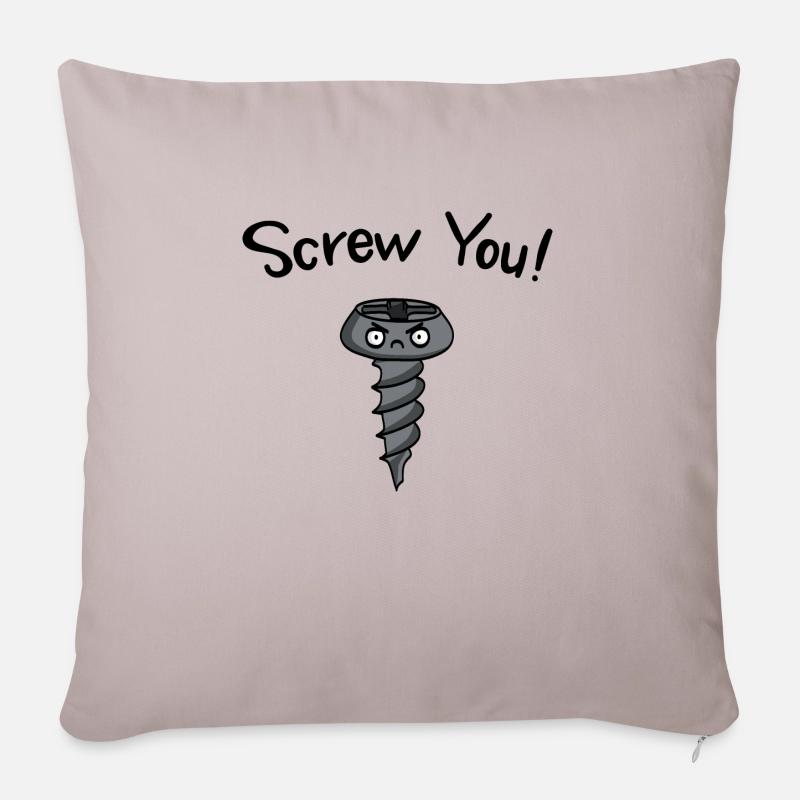 Vis-toi! Idée de cadeau sage - Coussin et housse de 45 x 45 cm - taupe clair