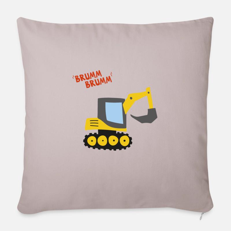 Pelle Brumm - Coussin et housse de 45 x 45 cm - taupe clair